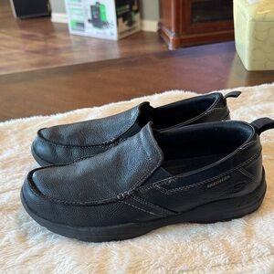 Skechers Men's Black Slip-On Loafers
